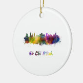 Ho Chi Minh Skyline in Aquarellfarbe Keramik Ornament (Links)