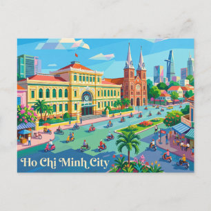 Ho-Chi-Minh-Stadt Vietnam Postkarte