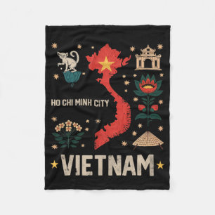 Ho-Chi-Minh-Stadt Vietnam Urlaub passende Familie Fleecedecke