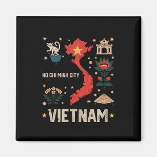 Ho-Chi-Minh-Stadt Vietnam Urlaub passende Familie Magnet