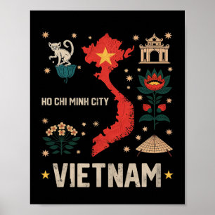 Ho-Chi-Minh-Stadt Vietnam Urlaub passende Familie Poster