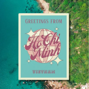 Ho-Chi-Minh-Stadt Vietnam Urlaub Retro-Postkarte Postkarte