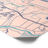 Ho Chi Minh - Vietnam Breezy City Map Poster (Ecke)