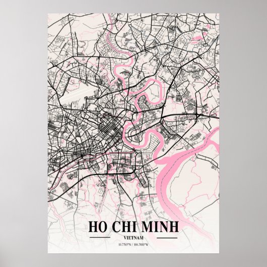 Ho Chi Minh - Vietnam Neapolitan City Map Poster (Vorne)