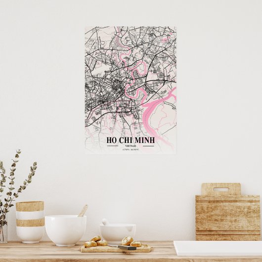 Ho Chi Minh - Vietnam Neapolitan City Map Poster (Küche)