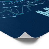 Ho Chi Minh - Vietnam Peace City Map Poster (Ecke)