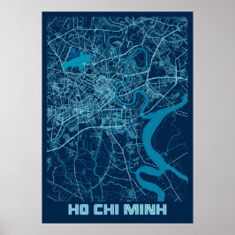 Ho Chi Minh - Vietnam Peace City Map Poster