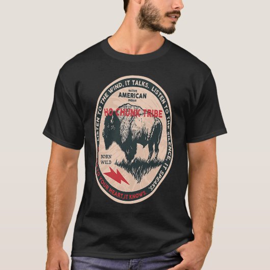 Ho Chunk Native Amerikanische Ureinwohner Geboren T-Shirt (Vorderseite)