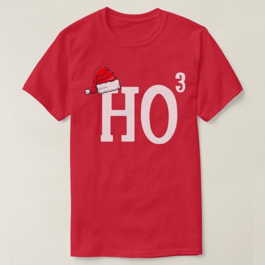 Ho Cubed Funny Christmas Weihnachtsmannmütze Ho Ho T-Shirt (Design vorne)