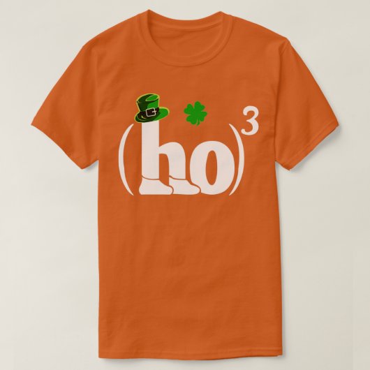 Ho Cubed Irish Funny Kleeblatt StPatricks Day Math T-Shirt (Design vorne)