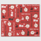 Ho "cubed" Santa Holiday Geschenkpapier (Flach)