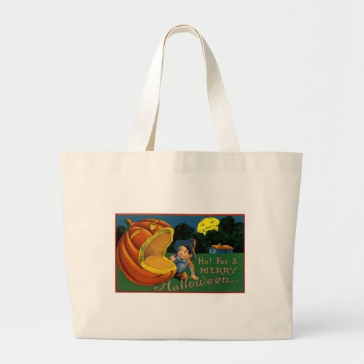 Ho! Ein frohes Halloween! Jumbo Stoffbeutel (Vorne)