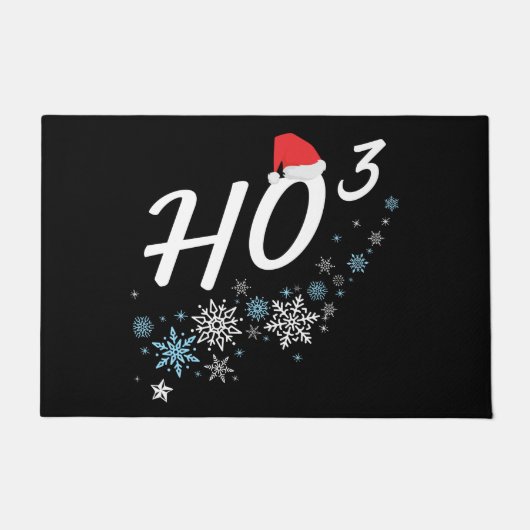 HO³ - Funny Christmas Weihnachtsfeier Ho Ho Ho Ho Fußmatte (Vorderseite)