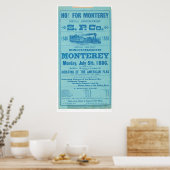 Ho für Monterey So. Werbung im Pazifik (1652A) Poster (Küche)