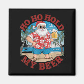 Ho, halten Sie mein Bier Beach Weihnachtsfest Magnet (Vorne)