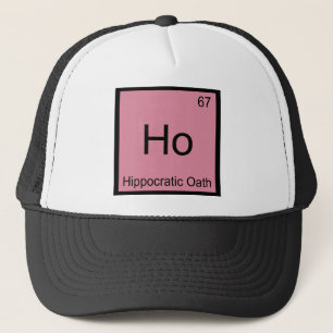 Ho - Hippokratischer Eid Chemie-Element-Symbol-T-S Truckerkappe