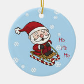 Ho Ho 1. Weihnachten als Big Brother Custom Foto Keramik Ornament (Vorne)