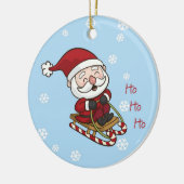 Ho Ho 1. Weihnachten als Big Brother Custom Foto Keramik Ornament (Links)