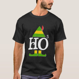 Ho Ho 3 Kubed Funny Math Elf Weihnachtsfeiertag T-Shirt