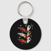 Ho Ho Asl Sign Language Deaf Pride Family Pajamas Schlüsselanhänger (Vorderseite)