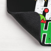 Ho Ho Baseball Elf Candy Cane Funny Christmas Srt Mousepad (Ecke)