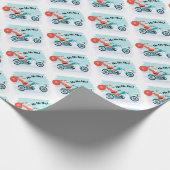 Ho Ho Biker Santa Wrapping Paper Geschenkpapier (Ecke)