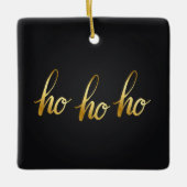 Ho Ho Black and Gold Ornament (Vorderseite)