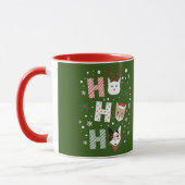 Ho Ho Cats Frohe Weihnachten Tasse (Links)