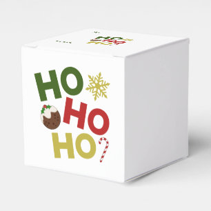 HO HO+Christmas Pudding, Candy, Snowflake Geschenkschachtel