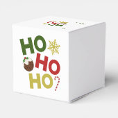 HO HO+Christmas Pudding, Candy, Snowflake Geschenkschachtel (Rückseite)