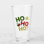 HO HO+Christmas Pudding, Candy, Snowflake Glas (Vorderseite)