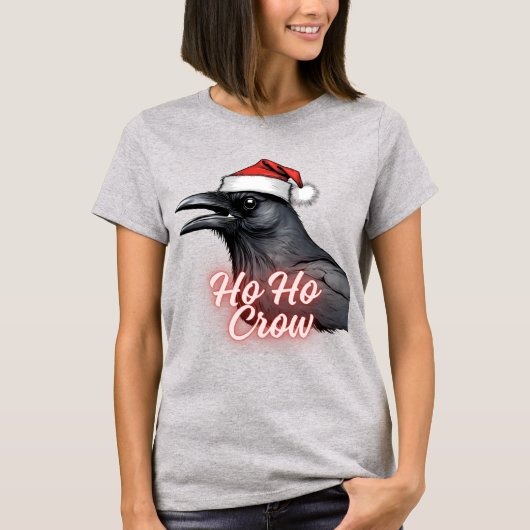 Ho Ho Crow Weihnachts-T - Shirt (Vorderseite)