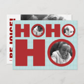 Ho Ho Feiertags-Foto-Postkarte Feiertagspostkarte (Vorne/Hinten)