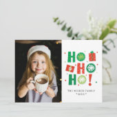 Ho Ho Festivals Urlaub Personalisiertes Foto (Stehend Vorderseite)