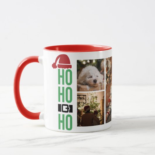 Ho Ho Foto Weihnachten Tasse (Links)