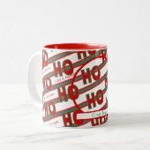 Ho Ho Foto Weihnachtsfeierlichkeiten Tasse (Vorderseite Links)