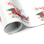 Ho ho Frisierte Auto Weihnachten Weihnachtsmann Re Geschenkpapier (Rolleneckpunkt)