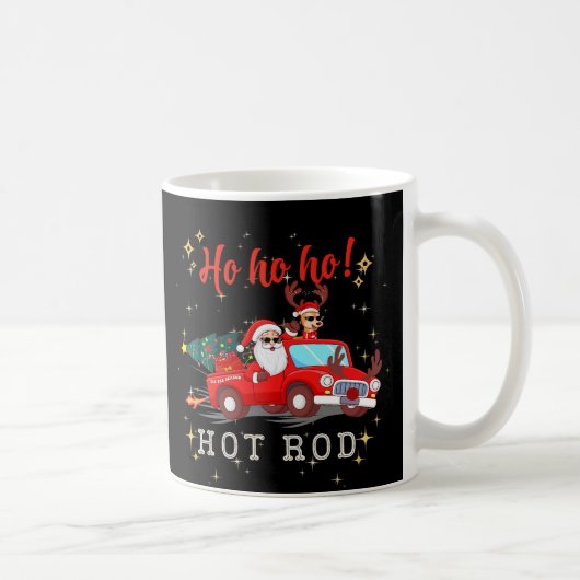 Ho ho Frisierte Auto Weihnachten Weihnachtsmann Re Kaffeetasse (Rechts)
