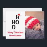 Ho Ho: Frohe Weihnachten<br><div class="desc">Ho Ho: Frohe Weihnachten! Minimalistische Geschenke mit Familiennamen und roten Weihnachtsmannmützen. Bildvorlage über Pixabay,  lizenziert unter CC0 und muss durch Ihr eigenes Foto ersetzt werden</div>