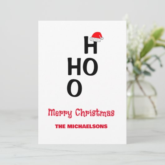 Ho Ho: Frohe Weihnachten (Stehend Vorderseite)