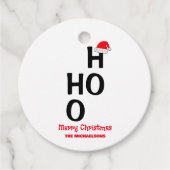 Ho Ho: Frohe Weihnachten Geschenkanhänger (Vorderseite)