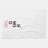 Ho Ho: Frohe Weihnachten Geschirrtuch (Horizontal)