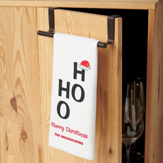 Ho Ho: Frohe Weihnachten Geschirrtuch (Drittel gefaltet)
