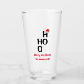 Ho Ho: Frohe Weihnachten Glas (Vorderseite)