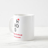 Ho Ho: Frohe Weihnachten Kaffeetasse (Vorderseite Links)