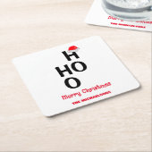 Ho Ho: Frohe Weihnachten Rechteckiger Pappuntersetzer (angewinkelt)