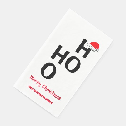 Ho Ho: Frohe Weihnachten Serviette (Ecke)