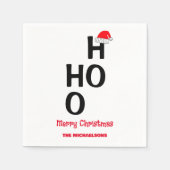 Ho Ho: Frohe Weihnachten Serviette (Vorderseite)