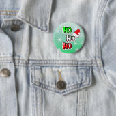 HO HO Frohe Weihnachts-Weihnachtsmannmütze Button (Beispiel)