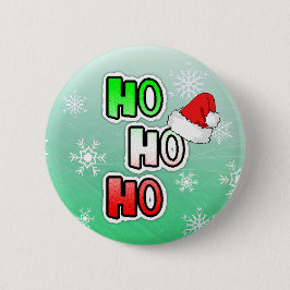 HO HO Frohe Weihnachts-Weihnachtsmannmütze Button